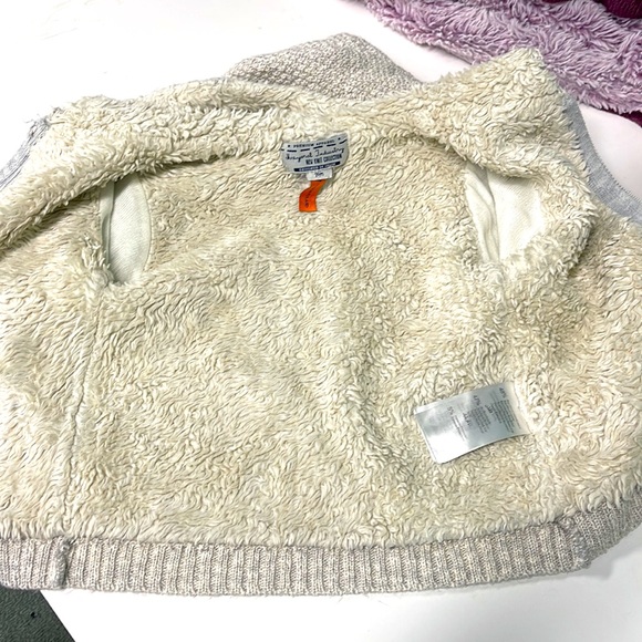 MAYORAL NEW KNIT COLLECTION SWEATER FAUX SHERPA ZIP FRONT LIGHT GRAY HOODIE 24M - Picture 5 of 7